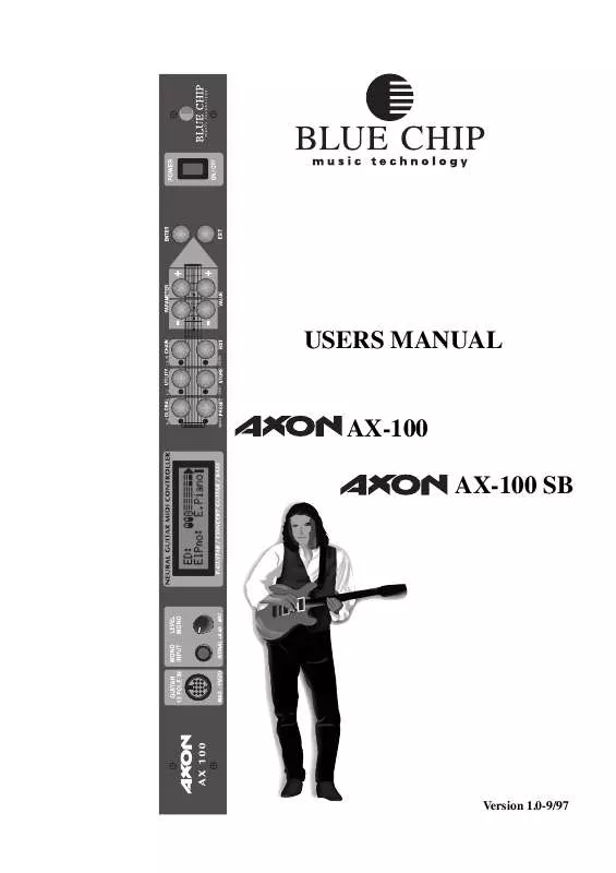 Mode d'emploi BLUE CHIP AX-100 1997-09 V1.0