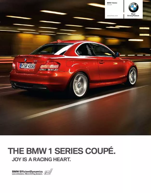 Mode d'emploi BMW 118 COUPE