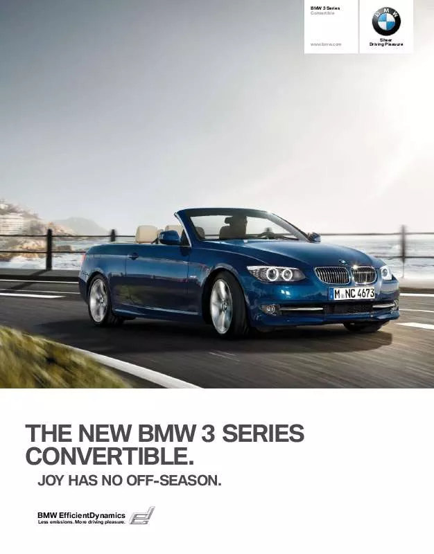Mode d'emploi BMW 3 SERIES CONVERTIBLE