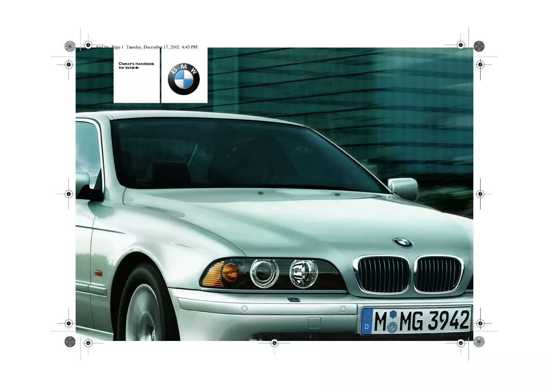Mode d'emploi BMW 540I SALOON TOURING