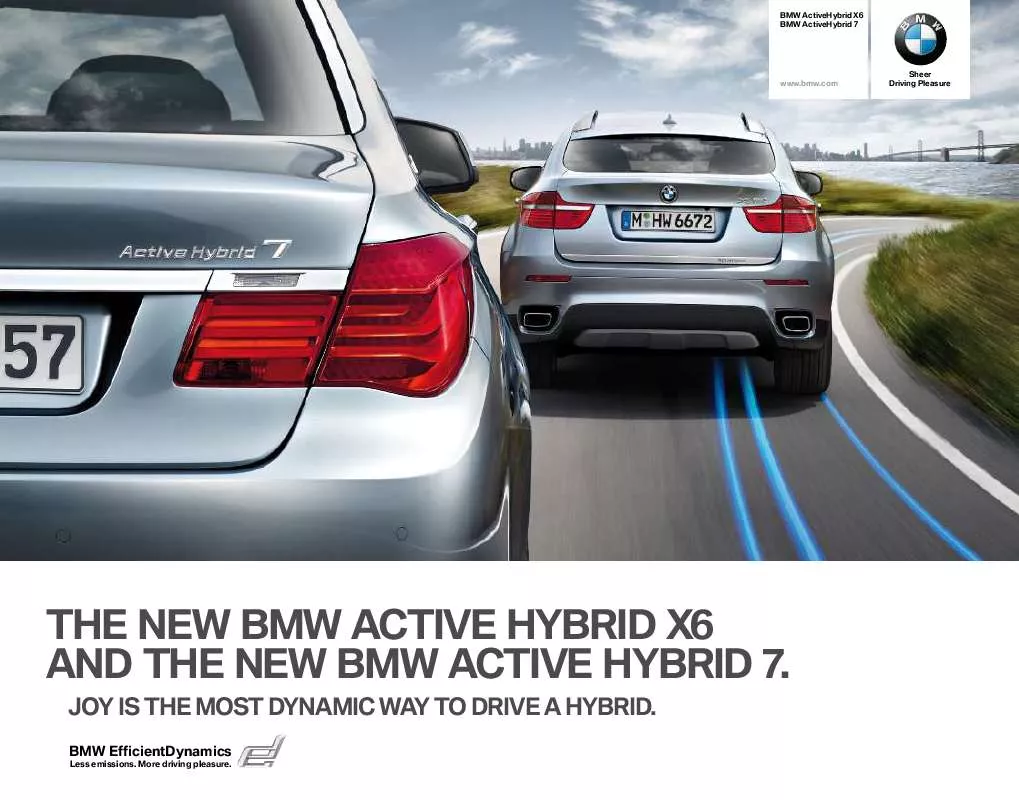 Mode d'emploi BMW ACTIVE HYBRID X6