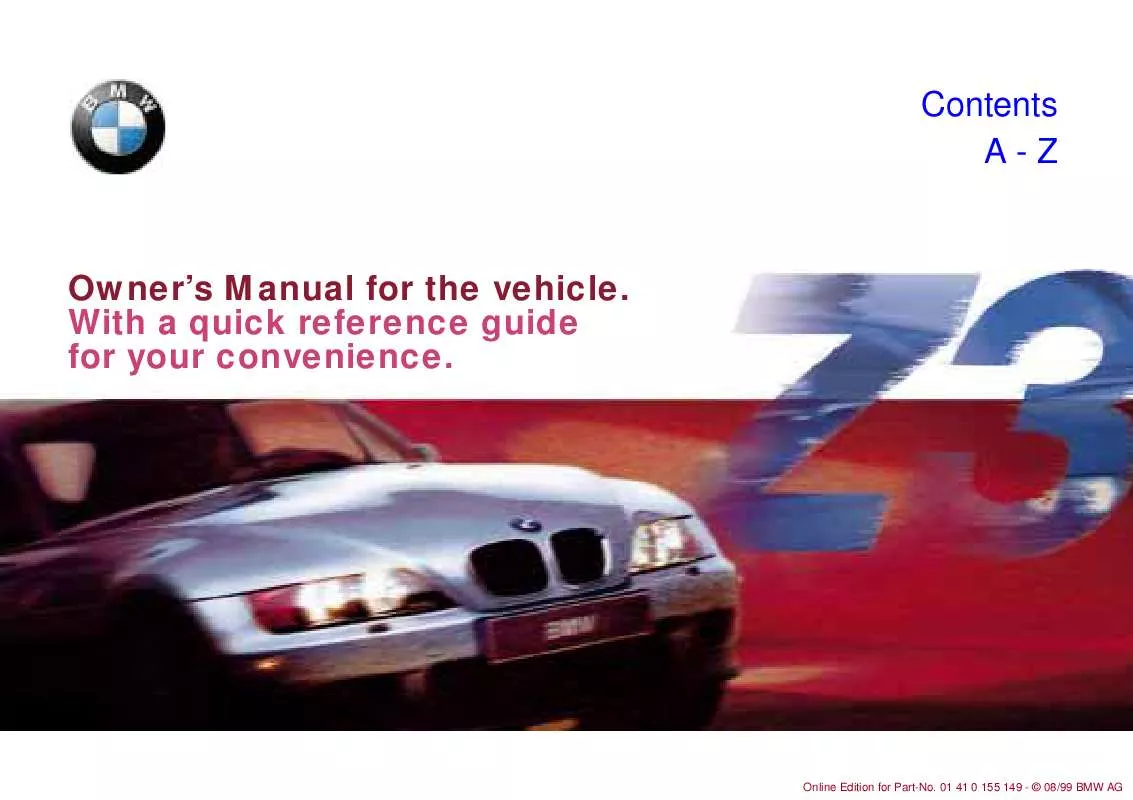 Mode d'emploi BMW M COUPE 2000