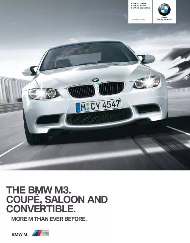 Mode d'emploi BMW M3