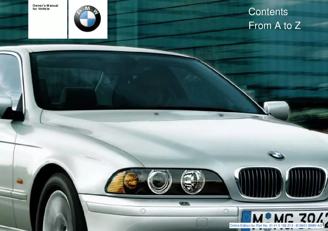 Mode d'emploi BMW SERIE 5 SPORT WAGON 2002
