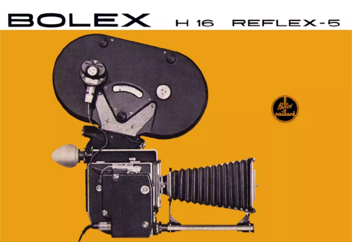 Mode d'emploi BOLEX H16 REFLEX-5