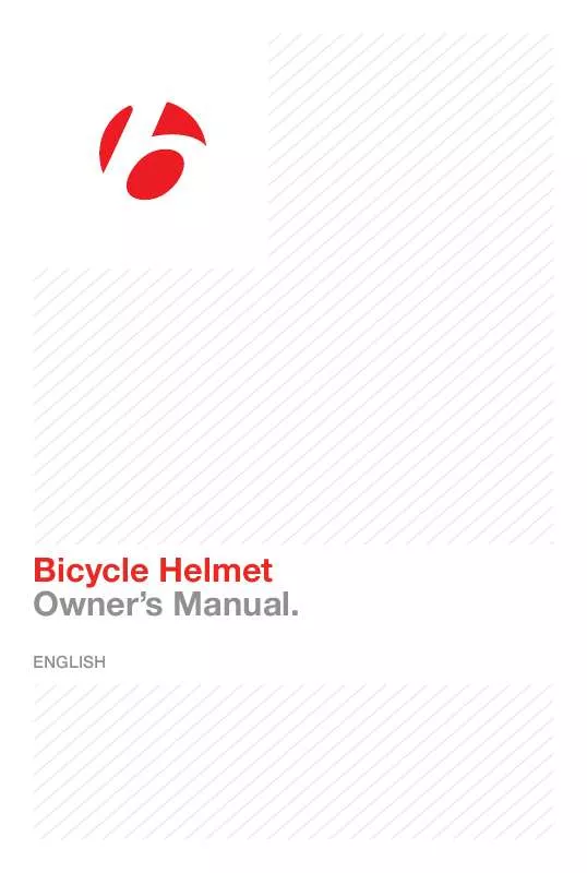Mode d'emploi BONTRAGER BICYCLE HELMET