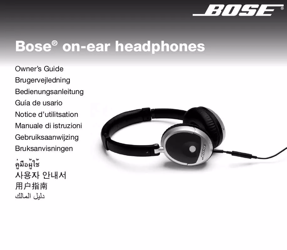 Mode d'emploi BOSE ON-EAR HEADPHONES