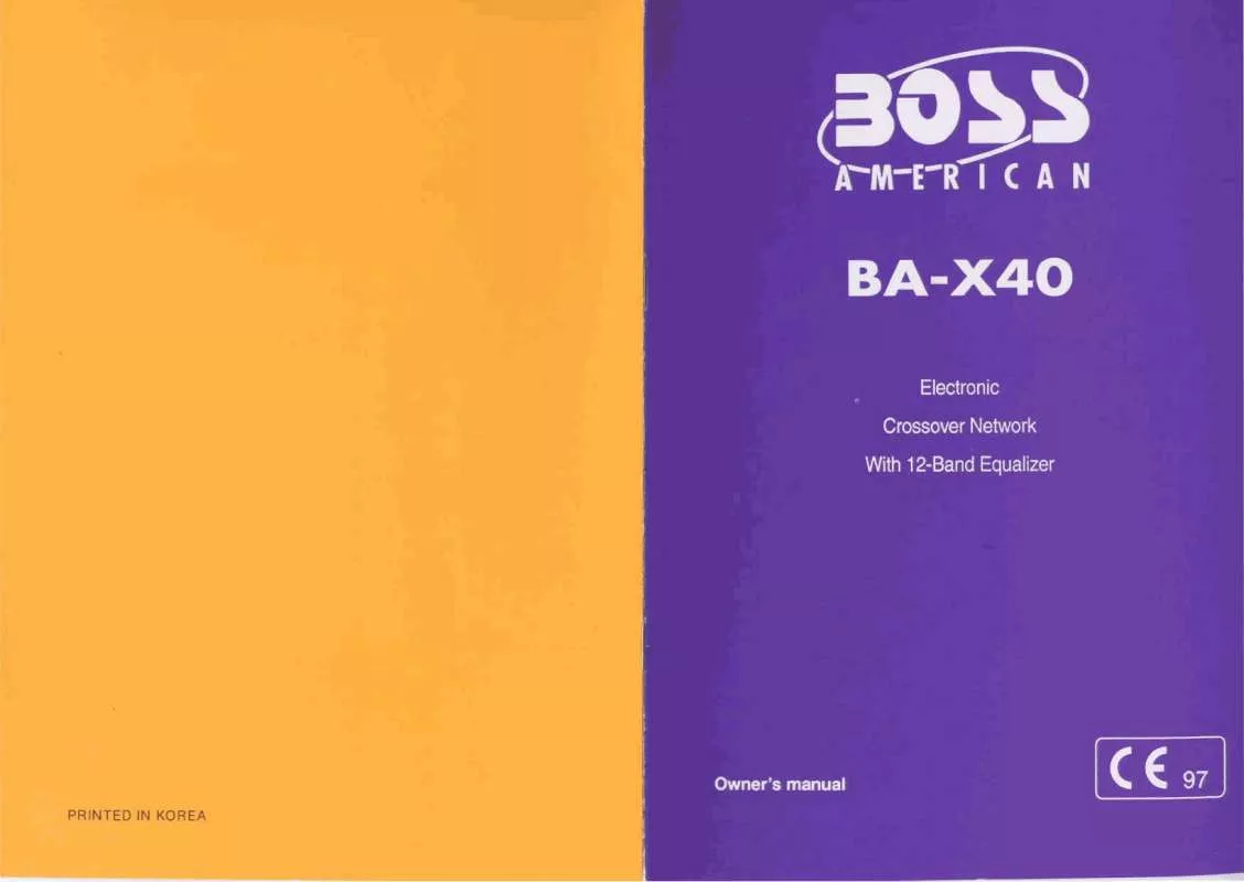 Mode d'emploi BOSS BA-X40