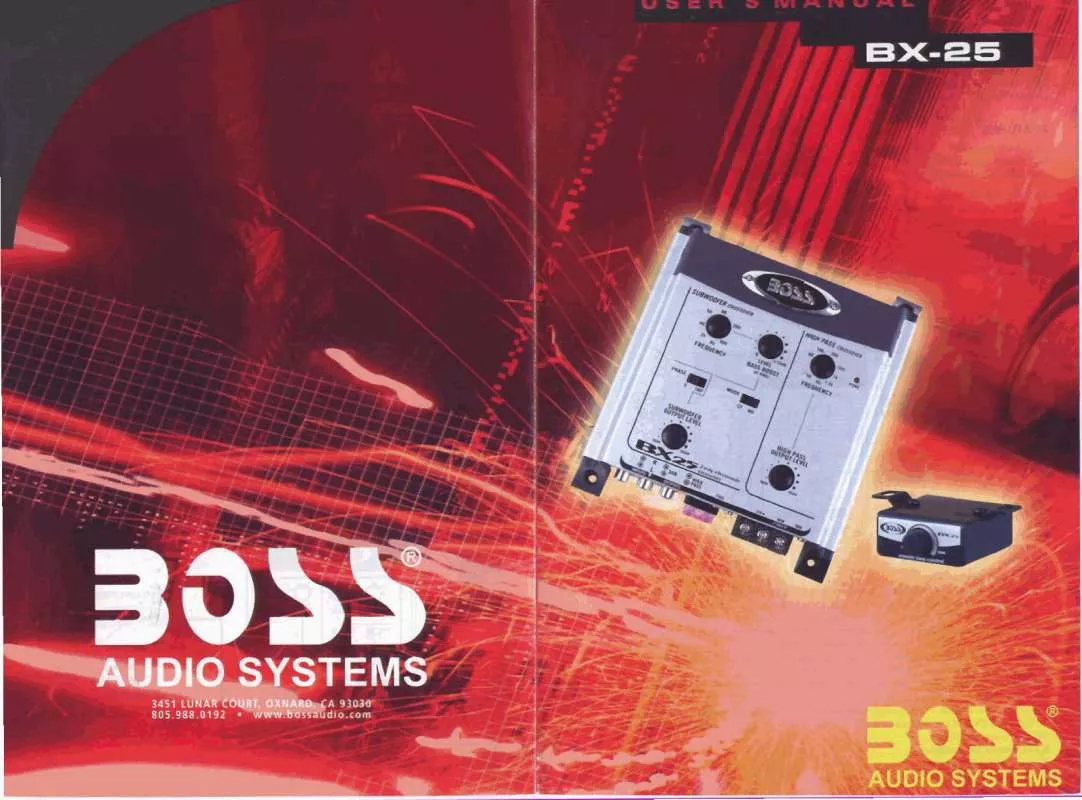 Mode d'emploi BOSS BX-25