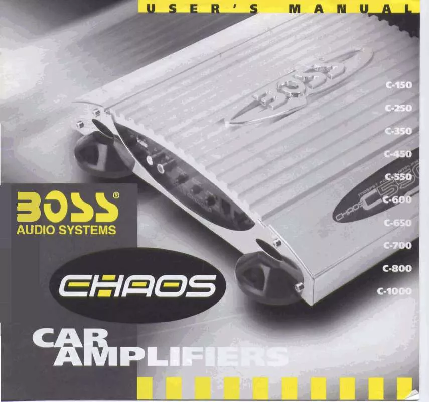 Mode d'emploi BOSS CHAOS C550