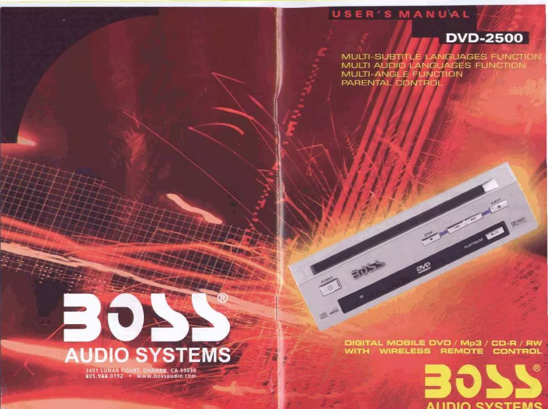 Mode d'emploi BOSS DVD-2500