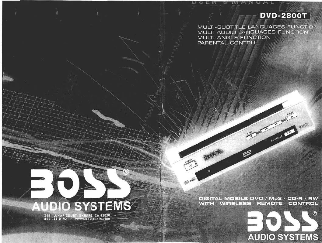 Mode d'emploi BOSS DVD-2800T