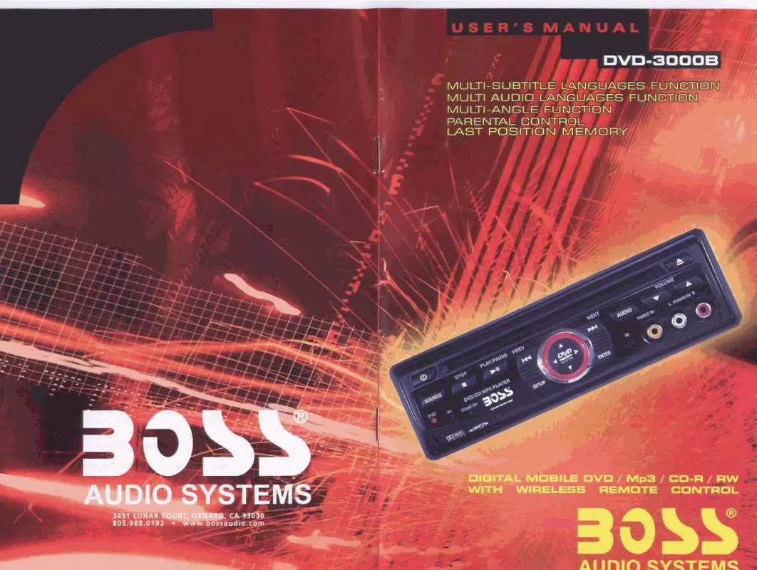 Mode d'emploi BOSS DVD-3000B