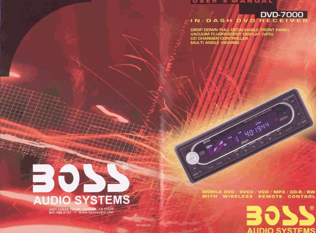 Mode d'emploi BOSS DVD-7000