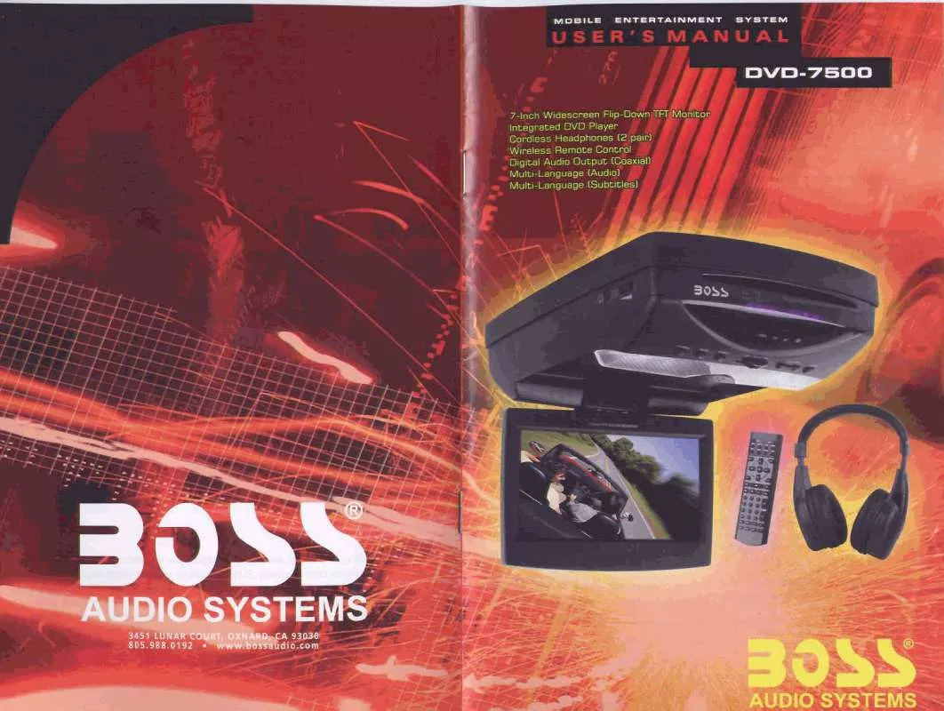Mode d'emploi BOSS DVD-7500