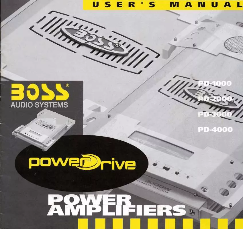 Mode d'emploi BOSS POWER DRIVE PD4000