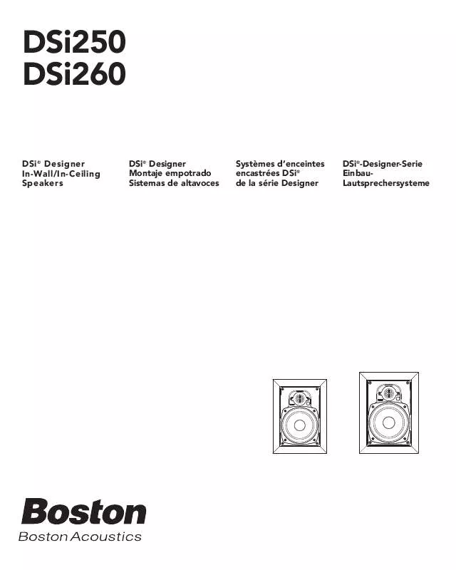 Mode d'emploi BOSTON ACOUSTICS DSI260