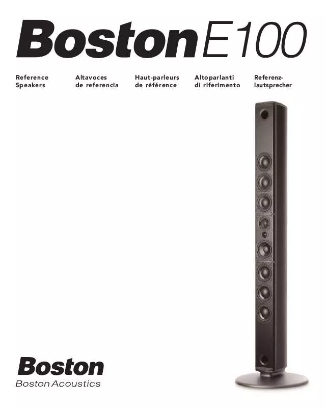 Mode d'emploi BOSTON ACOUSTICS E100