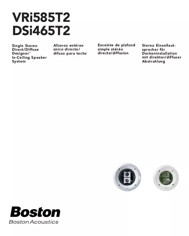 Mode d'emploi BOSTON ACOUSTICS VRI585T2