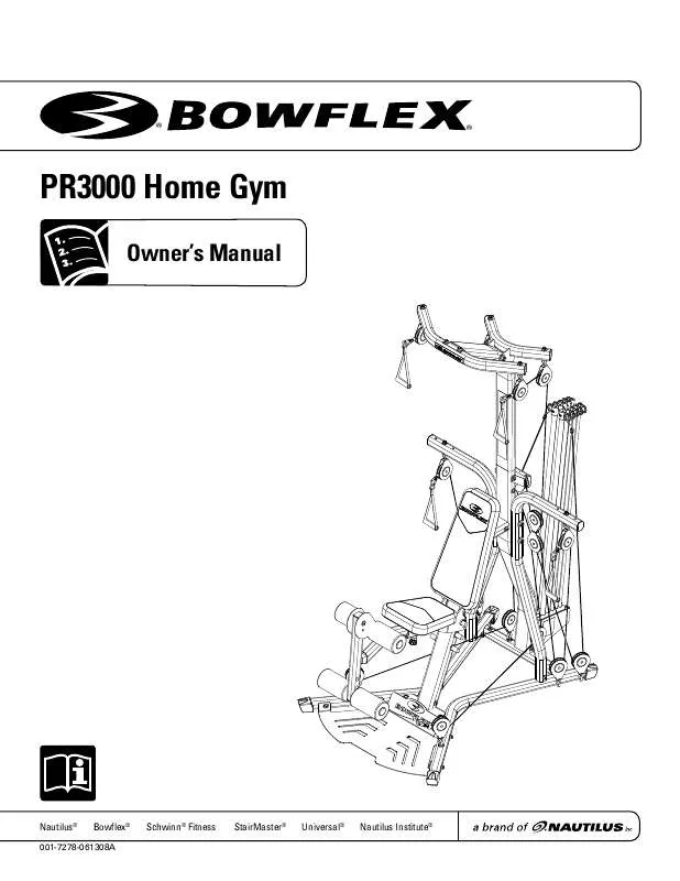 Mode d'emploi BOWFLEX PR3000