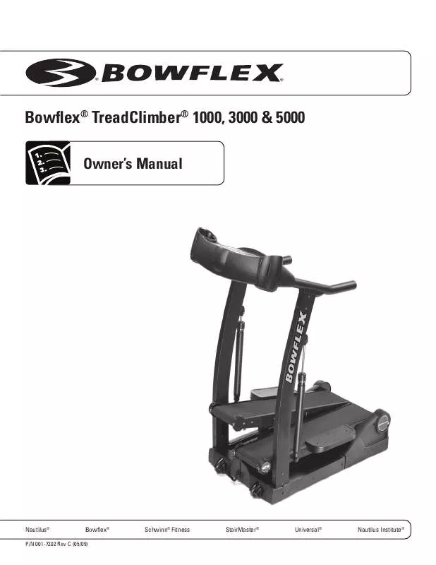 Mode d'emploi BOWFLEX TREADCLIMBER 5000