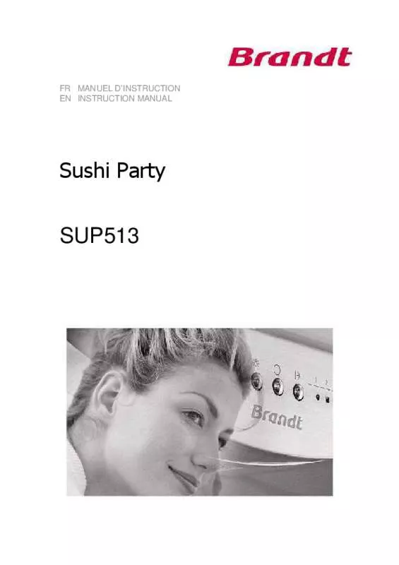 Mode d'emploi BRANDT SUSHI PARTY SUP513
