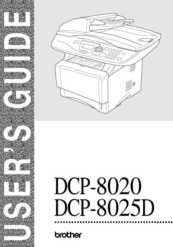 Mode d'emploi BROTHER DCP-8025D