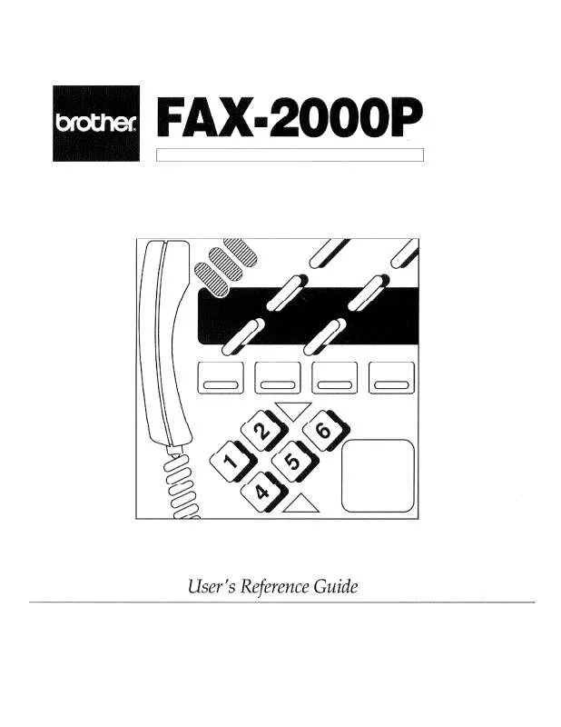 Mode d'emploi BROTHER FAX-2000P