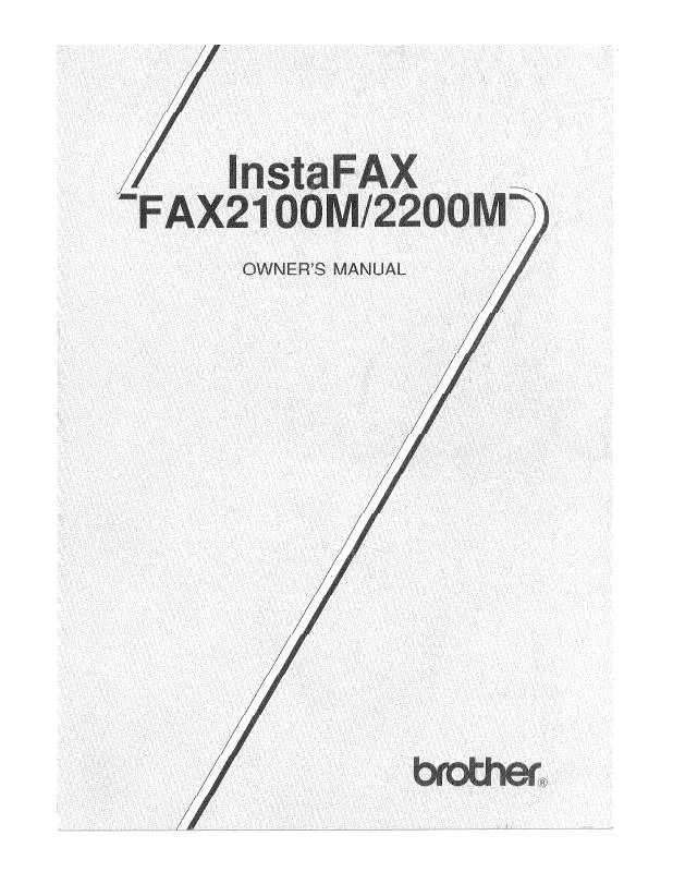 Mode d'emploi BROTHER FAX-2100M