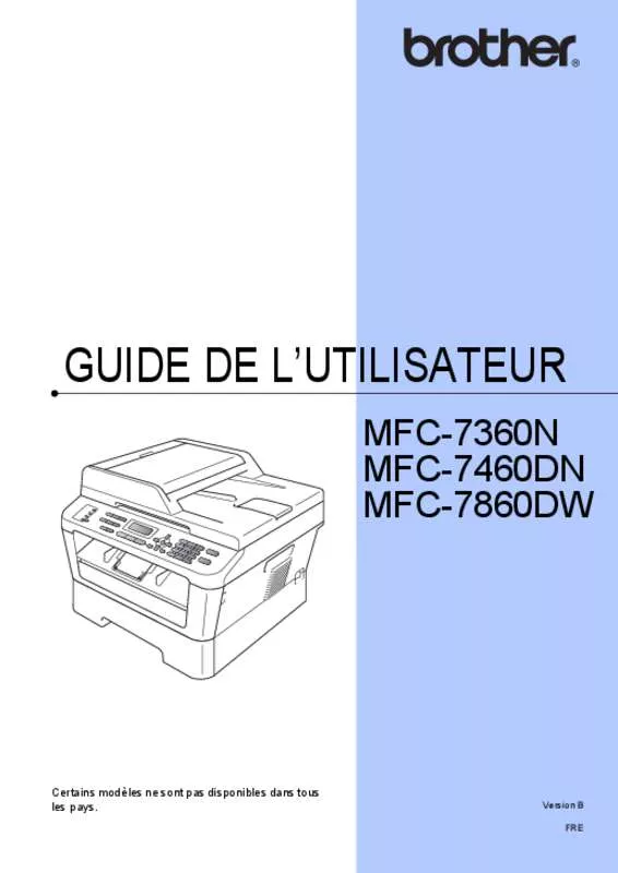 Mode d'emploi BROTHER MFC-7460DN