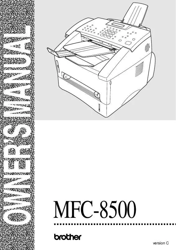 Mode d'emploi BROTHER MFC-8500