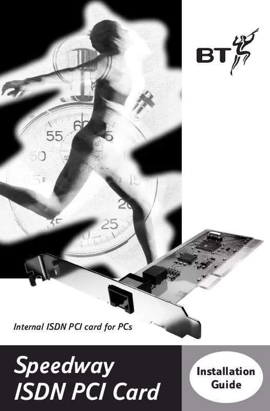 Mode d'emploi BT SPEEDWAY ISDN PCI CARD