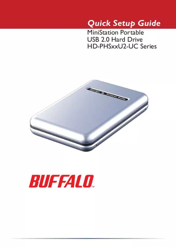 Mode d'emploi BUFFALO HD-PHSU2 : MINISTATION PORTABLE USB 2.0 HARD DRIVES