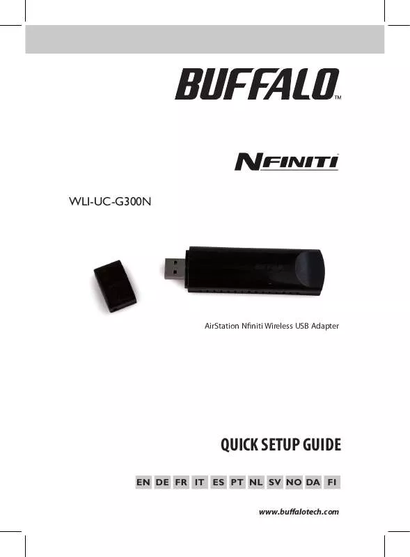 Mode d'emploi BUFFALO WLI-UC-G300N : WIRELESS-N COMPACT USB 2.0 ADAPTER