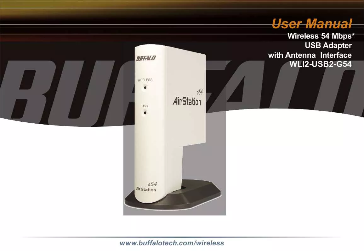 Mode d'emploi BUFFALO WLI2-USB2-G54