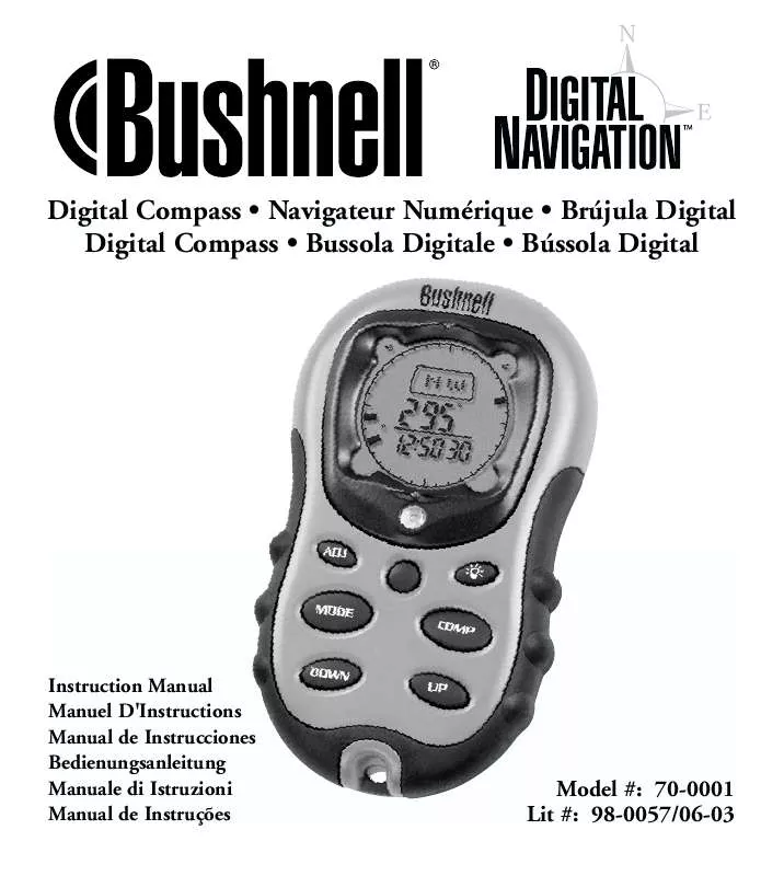 Mode d'emploi BUSHNELL DIGITALCOMPASS 70-0001