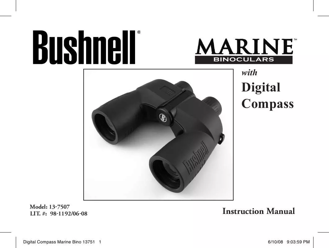 Mode d'emploi BUSHNELL MARINE 7X50 BINOCULARS 13-7507