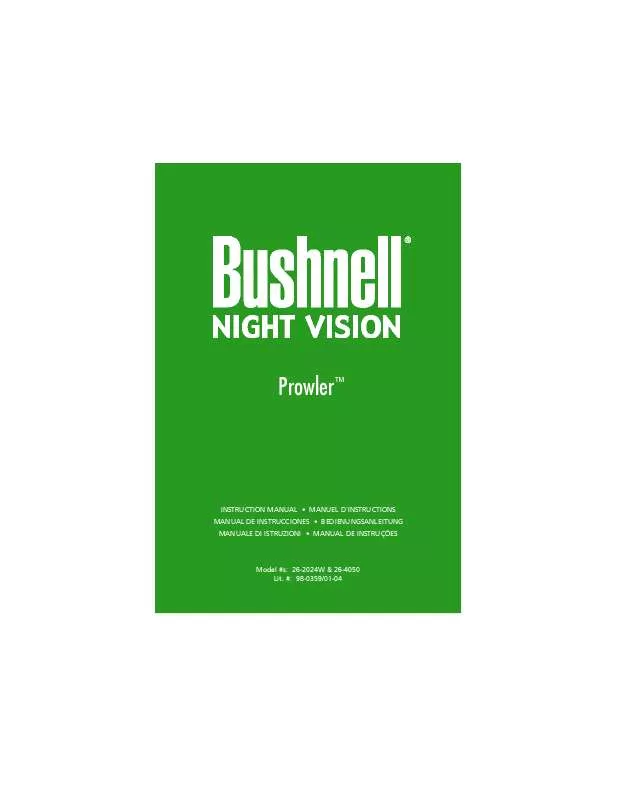 Mode d'emploi BUSHNELL NIGHT VISION 26-2024W