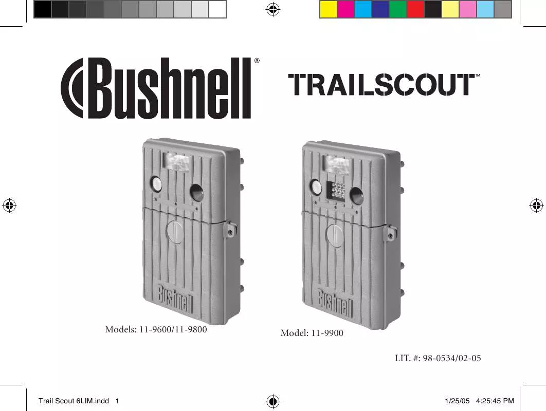 Mode d'emploi BUSHNELL TRAIL SCOUT 11-9600