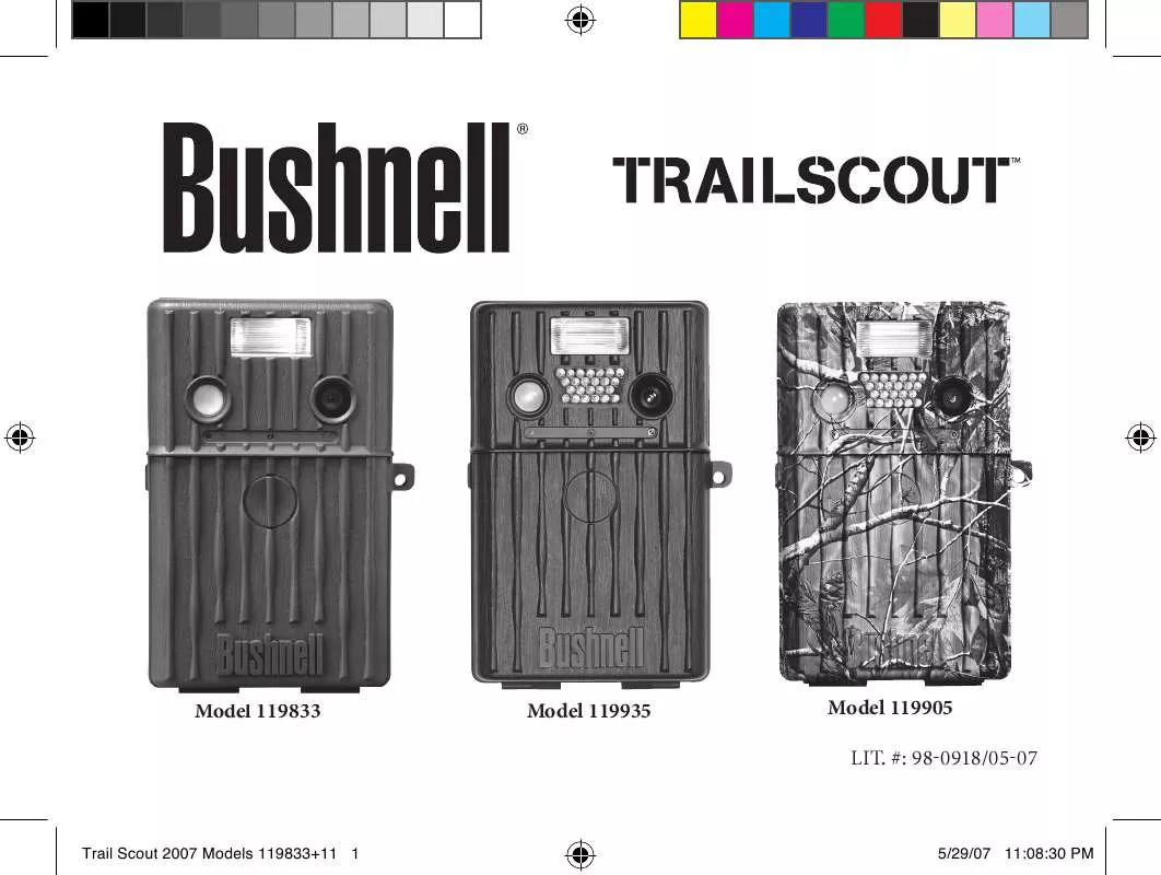 Mode d'emploi BUSHNELL TRAIL SCOUT 11-9905