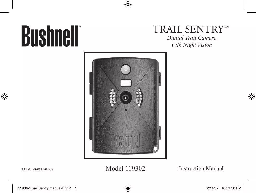 Mode d'emploi BUSHNELL TRAIL SENTRY 11-9302