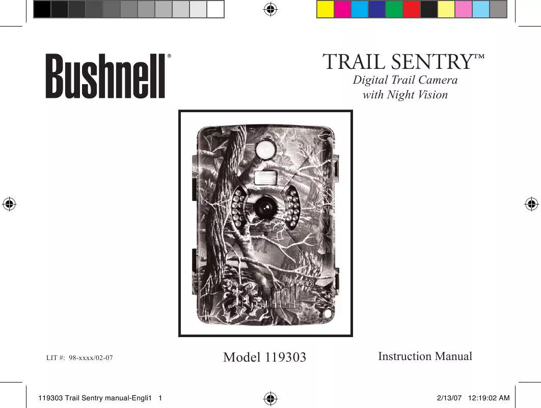 Mode d'emploi BUSHNELL TRAIL SENTRY 11-9303