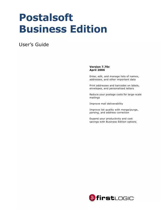 Mode d'emploi BUSINESS OBJECTS BUSINESS EDITION 7.70C