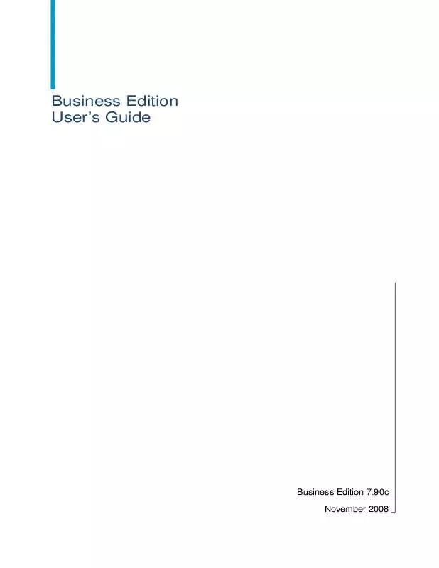 Mode d'emploi BUSINESS OBJECTS BUSINESS EDITION 7.90C