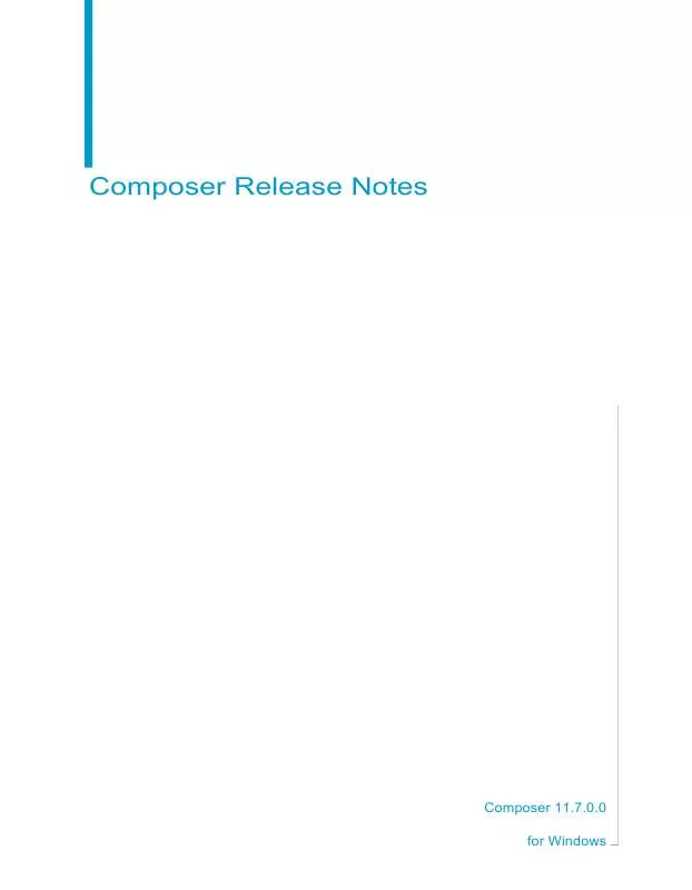 Mode d'emploi BUSINESS OBJECTS COMPOSER 11.7.0.0