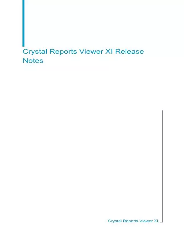 Mode d'emploi BUSINESS OBJECTS CRYSTAL REPORTS VIEWER XI