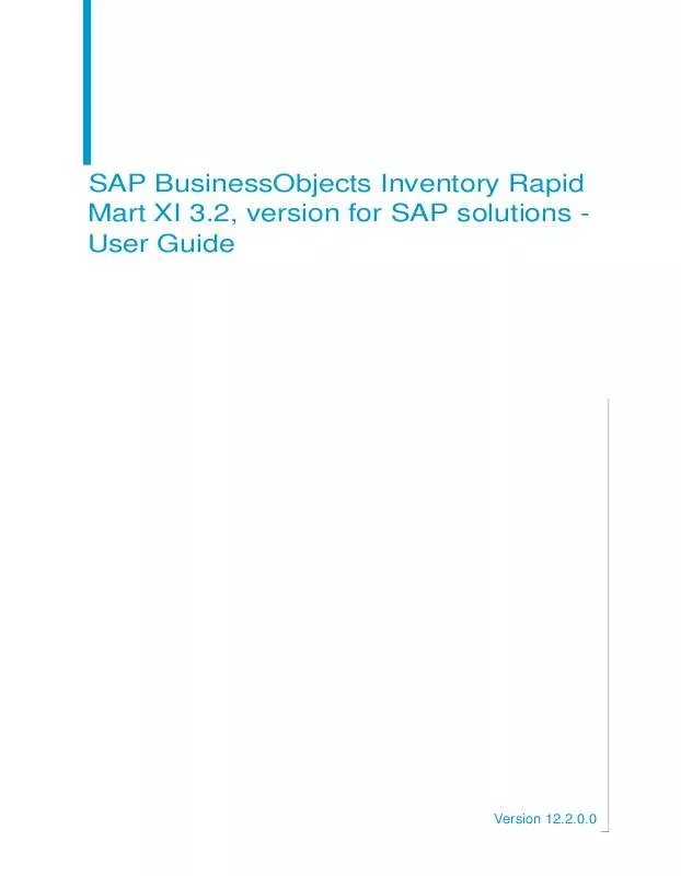 Mode d'emploi BUSINESS OBJECTS INVENTORY RAPID MART XI 3.2