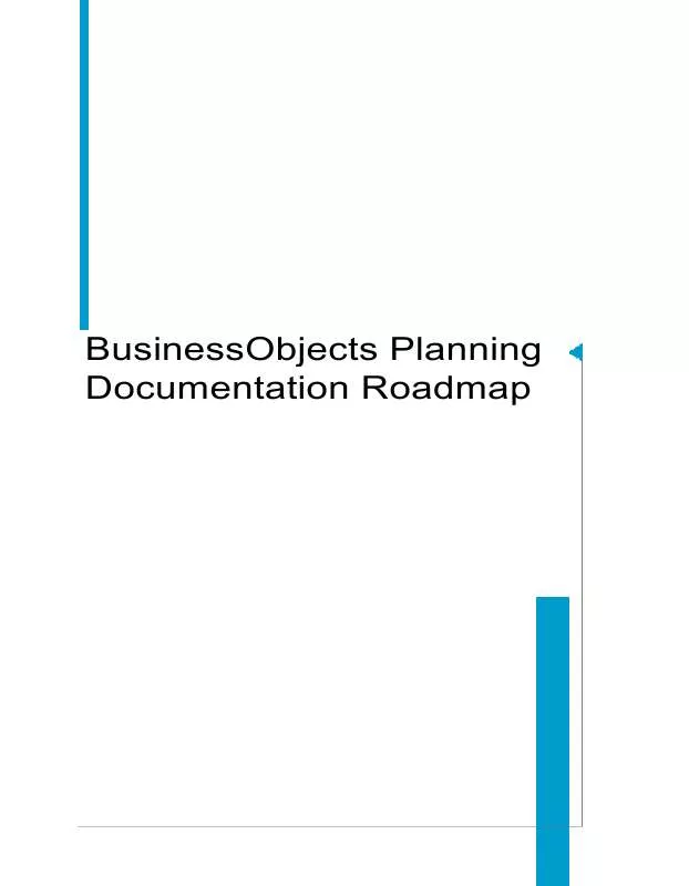 Mode d'emploi BUSINESS OBJECTS PLANNING