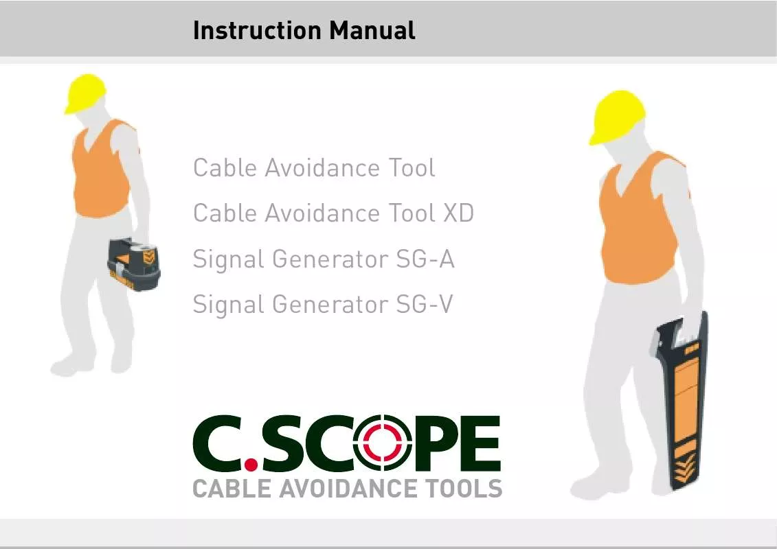 Mode d'emploi C-SCOPE CABLE AVOIDANCE TOOL