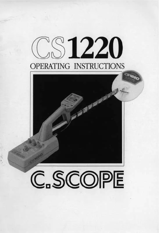 Mode d'emploi C-SCOPE CS1220